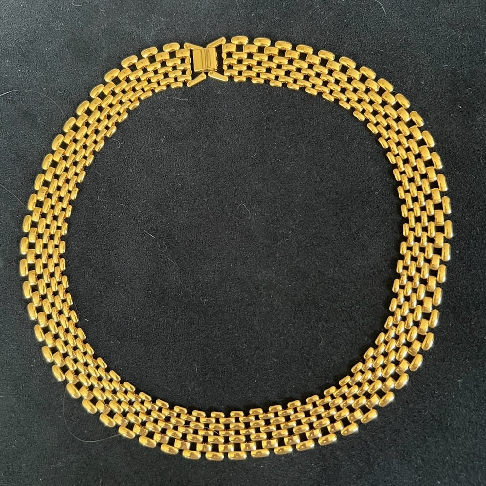 Vintage Chain Link Elegant Gold Necklace